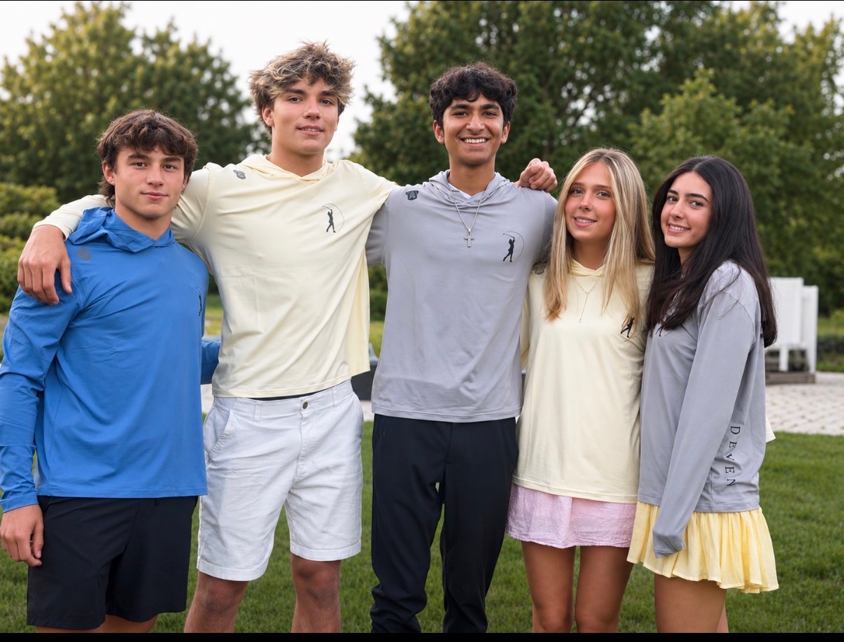 The Madison Collection — friends together on the course at golden hour in DEVEN
